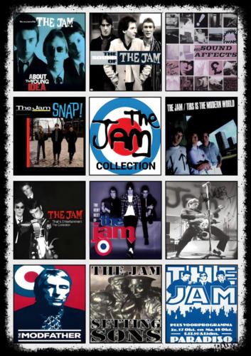 Vintage Collectible Posters - 1P、金属製の看板「THE JAM COLLECTION」、ヴィンテージレトロ調の音楽ポスター、男性の趣味の部屋や小屋、パブに最適。