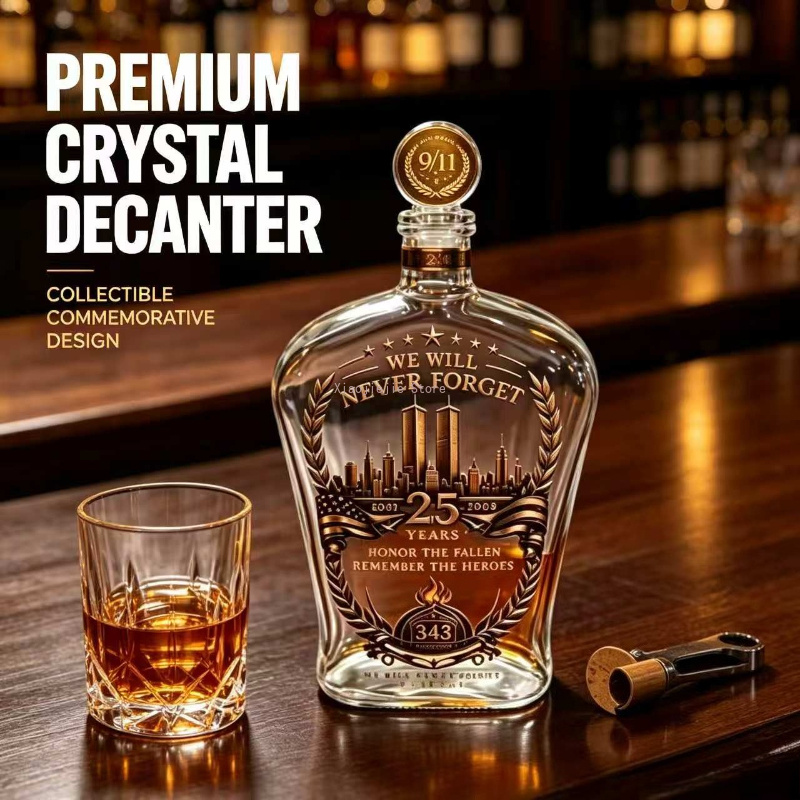アンティーク調のエンボス加工が施されたガラス製デキャンタ、手 - Vintage Collectible Liquor Bottles のレビューと価格