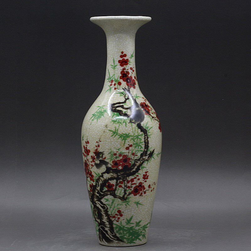 景徳鎮アンティーク陶磁器花瓶　梅の花と柳の葉模様の瓶　ヴィン - Vintage Collectible Bottles のレビューと価格