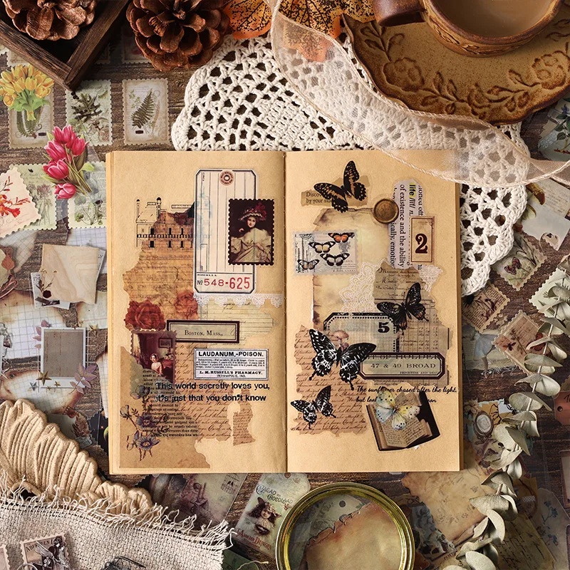 20枚入りヴィンテージダイカットステッカーブック、カット不要 - Vintage Collectible Books のレビューと価格