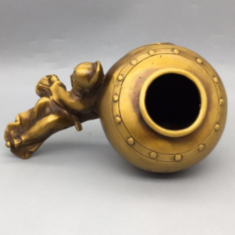 アンティーク真鍮製の李白「酔仙」像 - 真鍮製の香炉、筆洗、 - Vintage Collectible Pens のレビューと価格
