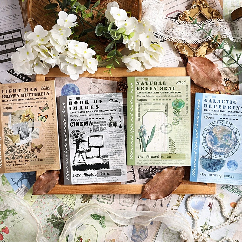 40枚入りイラストライトシャドウシリーズステッカーブック、ヴ - Vintage Collectible Books のレビューと価格