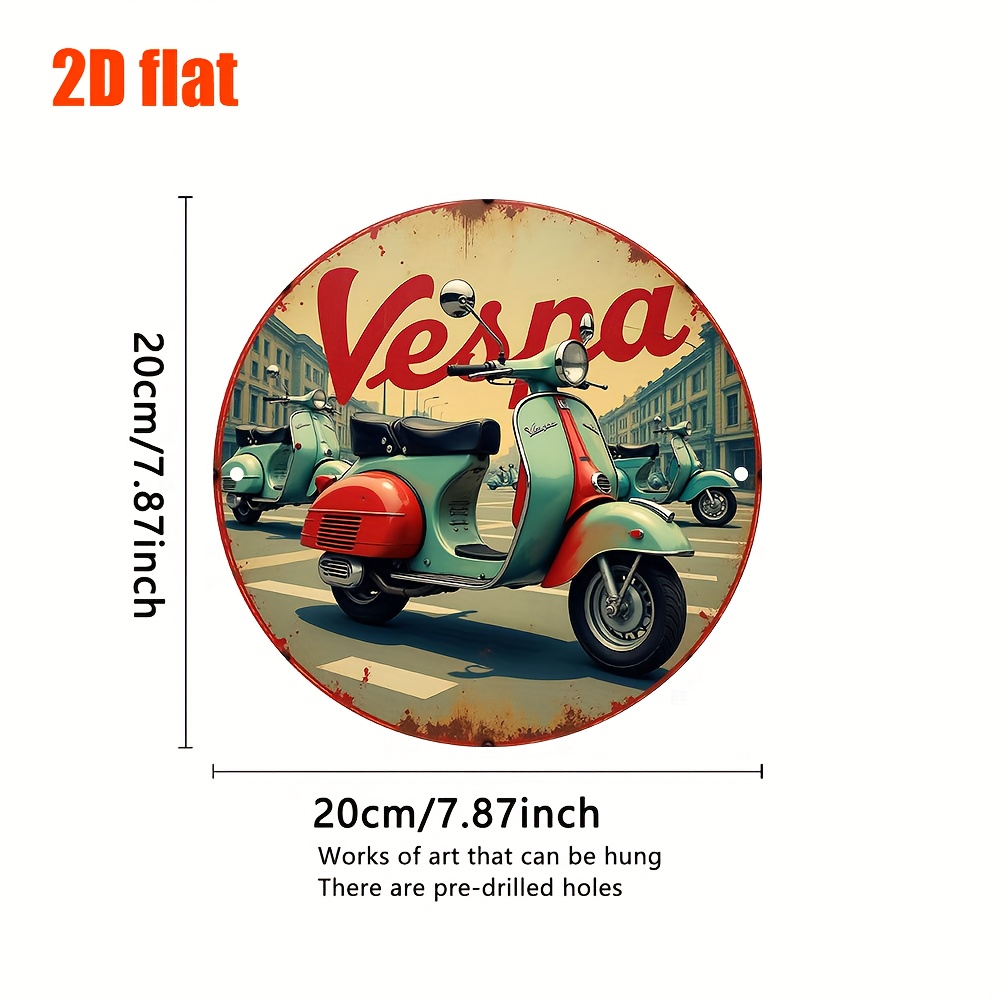 2Dフラット、2Dフラットレトロベスナスクーターメタルウォー - Vintage Collectible Plates のレビューと価格