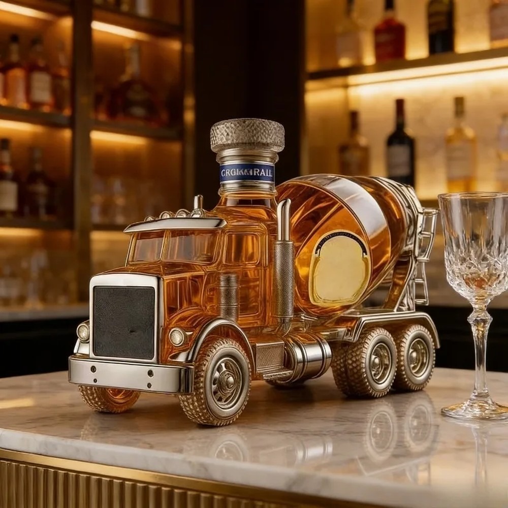 ヴィンテージトラック型ガラス製ウイスキーデキャンタセット、男 - Vintage Collectible Liquor Bottles のレビューと価格